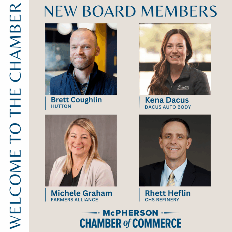 McPherson Chamber of Commerce | Chamber Welcomes New Board Members